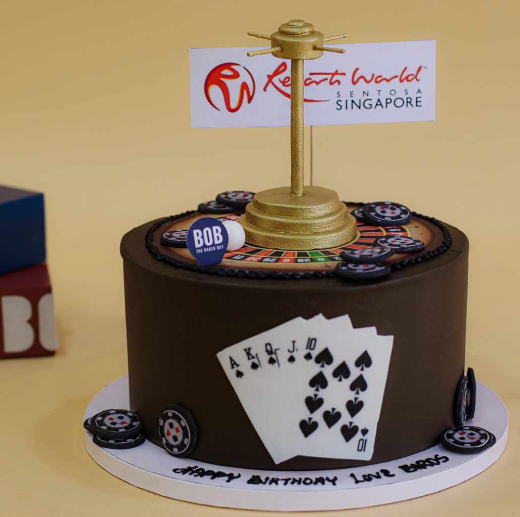 Casino Roulette Wheel Themed Cake